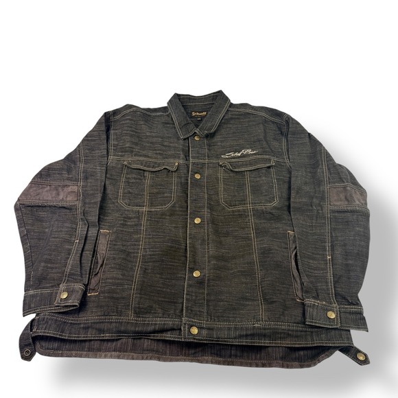 Schott Bros 1913 Jackets & Blazers - Schott Bros 1913 Mens 3XL Denim Jean Jacket Dark Wash Embroidered‎ Logo